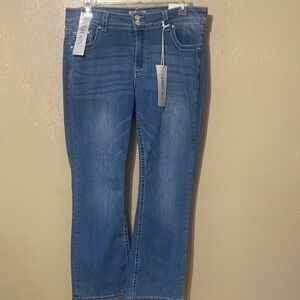 Blue Saavy size 20W Elegant Blue Straight Leg Jeans NWT